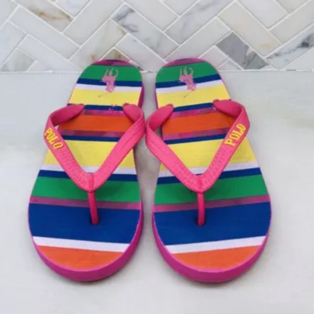 Ralph Lauren Polo Pink Flip Flops